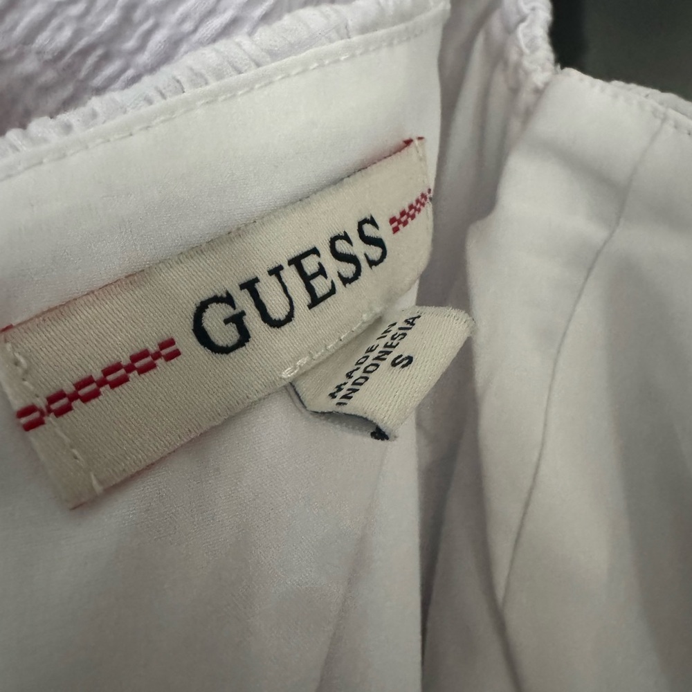 GUESS Women's Short Sleeve Charlotte Tie Back Mini Dress Size S - Picture 7 of 7
